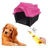 Kit Casa P/ Cachorro Rosa Médio