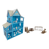 Kit Casa/casinha Boneca 19 Moveis Com Parquinho Postagem 24h