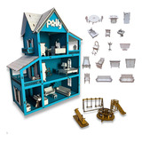 Kit Casa/casinha Boneca 19 Moveis Com Parquinho Postagem 24h