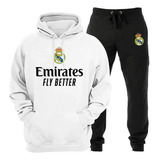 Kit Casaco De Frio E Calça Infantil Real Madrid Do 6 Ao 16
