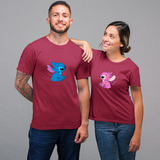 Kit Casal Duas Camisetas Stitch E Angel Ótima Qualidade