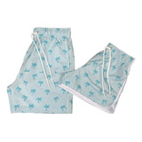 Kit Casal Moda Praia Conjunto Mozao Short Bermuda Igual 
