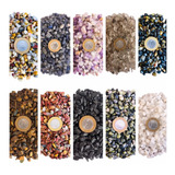 Kit Cascalho 1kg 10 Tipos Pedras Artesanato Chakras Orgonite