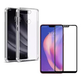 Kit Case Capa Anti Impacto Para Xiaomi Mi 8 Lite + Pelicula Cor Transparente