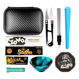 Kit Case Cuia Seda De Vidro Dichavador Tubete Mocó Tesoura