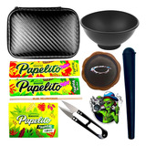 Kit Case Dichavador Tesoura Cuia Piteira Mocó Seda Pilão