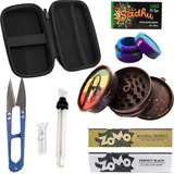 Kit Case Estojo Dichavador Tesoura Seda Vidro Slick Piteira