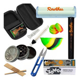 Kit Case Moco Dichavador Metal Tesoura Seda Zomo Cuia Brinde