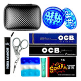 Kit Case Slick Tubete Piteira Dichavador Seda Ocb Tesoura