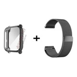 Kit Case Tpu Proteção Tela + Pulseira Metal Amazfit Bip Lite
