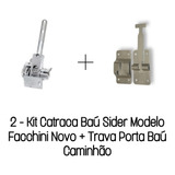 Kit Catraca Baú Modelo Facchini + Trava Porta Baú Caminhão