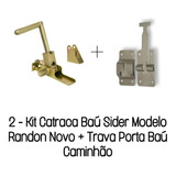 Kit Catraca Baú Sider Modelo Randon Novo + Trava Porta Baú