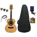 Kit Cavaco Eletroacústico Capa Palheta Cabo Rc09eln Rozini