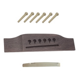 Kit Cavalete Violão Aço Clássico + Rastilho Osso + 6 Pinos