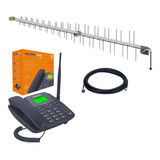 Kit Celular 2 Chip + Cabo + Antena Externa 15 Dbi