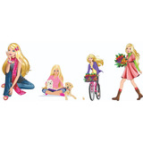 Kit Cénário Display Barbie Moda E Magia 4 Peças Mdf 3mm 