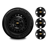 Kit Centrinho Meriva Gm Aro 13 14 15 Roda Ferro Preta 4x100