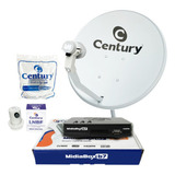 Kit Century Antena Parabólica Ku Midia 60cm Box Midiabox B7
