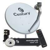Kit Century Receptor Midiabox Digital Antena Lnbf Quad Cabo
