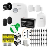 Kit Cerca Eletrica 80m 2cantos E Alarme 2 Sensores Intelbras