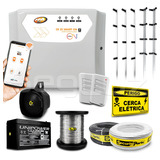Kit Cerca Elétrica Alarme Ppa Wifi Residencial Comercial 60m