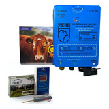 Kit Cerca Elétrica Zebu Zk200 + Voltímetro Digital Zebu