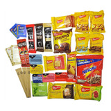 Kit Cesta Cafe Da Manha Dia Namorados Mães Pais - 30 Itens