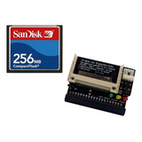 Kit Cf Cartão Compact Flash 256mb + Adaptador Ide