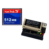 Kit Cf Cartão Compact Flash 512mb + Adaptador Ide Fêmea