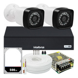 Kit Cftv 2 Câmeras Segurança Full Hd 1080p 2mp Dvr Intelbras