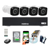 Kit Cftv 4 Câmeras Full Hd 1080p 2mp Dvr Intelbras Mhdx 8 Ch