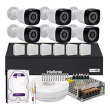 Kit Cftv 6 Cameras 3mp 1080p Full Hd Dvr 3008 Intelbras 8ch