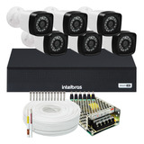Kit Cftv 6 Cameras Segurança 1080p Full Hd Dvr Intelbras 8ch