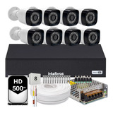 Kit Cftv 8 Cameras 3mp 1080p Full Hd Dvr Intelbras 3008 8ch