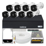 Kit Cftv 8 Cameras Segurança Intelbras Residencial Hd 1 Tera