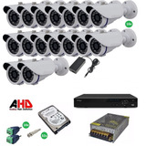 Kit Cftv Ahd 16 Camera 720p Hd+dvr 16 Canais Intelbras+hd2tb