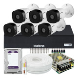 Kit Cftv Intelbras 6 Câmeras Vhl 1220 Full Hd 1008 1t Purple