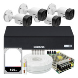 Kit Cftv Monitoramento 4 Cameras Intelbras