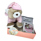 Kit Chábebê Lençol Mêsversário Pelúcia Puppet Naninha Urso