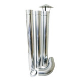Kit Chaminé Fogão A Lenha Universal Galvanizado Fácil Encaxe