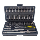 Kit Chave Catraca Profissional Canhão Ferramenta Maleta Moto