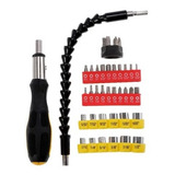 Kit Chave De Fenda Cabo Flexivel C/ Bits Soquetes 40 Pontas