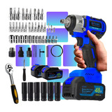 Kit Chave De Impacto 48v Parafusadeira + Jogo Soquete 46 Pç