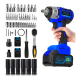Kit Chave De Impacto 48v Parafusadeira + Jogo Soquete 46pç