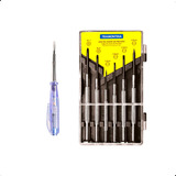 Kit Chave De Precisão Fenda Phillips + Chave Teste Voltagem