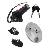 Kit Chave Factor 125 Ybr 2009 Á 13 Ignição + Tampa + Travas