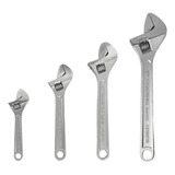 Kit Chave Inglesa Ajustável 6 8 10 12 Polegadas Tramontina