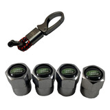Kit Chaveiro Carro Metal Couro Tampa Bico P/pneu Land Rover