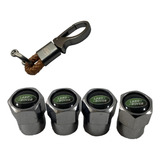 Kit Chaveiro Carro Metal Couro Tampa Bico P/pneu Land Rover