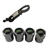 Kit Chaveiro Carro Metal Couro Tampa Bico P/pneu Land Rover